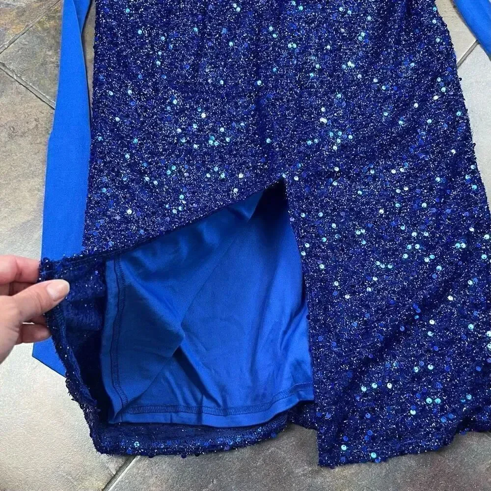 SHEIN Glamour Elegant Blue Formal Dress XL 12